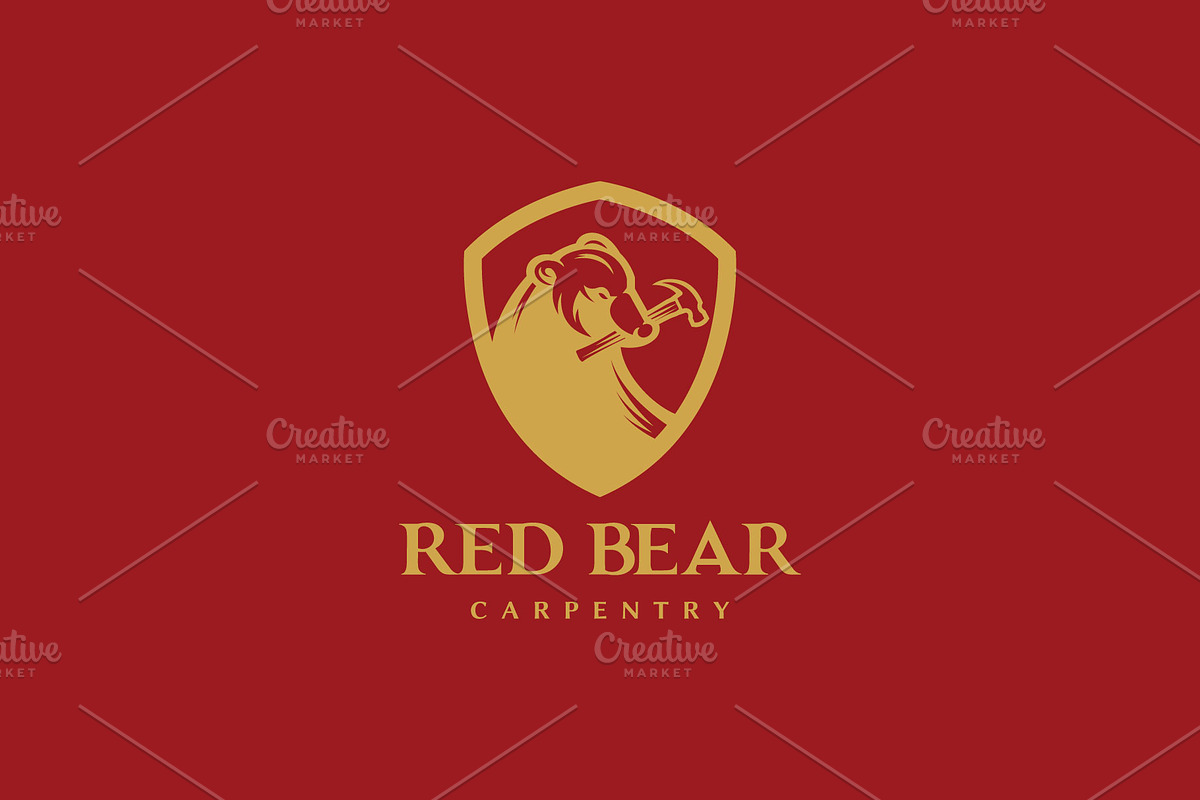 Red Bear Carpentry Logo, a Branding & Logo Template by ashenterprise (Photo 2 of 2)