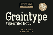 Graintype - Typewritter Font, a Handwritten Font by MaikoHatta (Thumbnail 1 of 7)