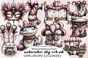 Whimsical Mardi Gras Clipart Bundle., an Illustration by SVGArt (Thumbnail 1 of 7)