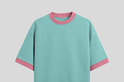 Oversized ringer t-shirt mockup, an Apparel Mockup by Barmecide Mockup Studio (Thumbnail 4 of 4)
