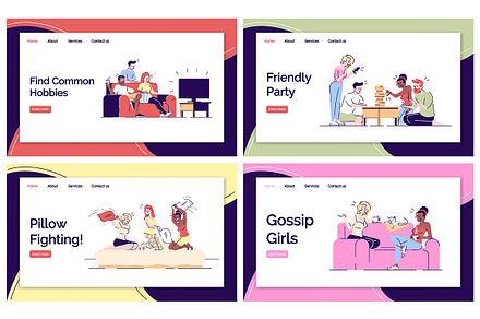 Friends relax landing page, a Landing Page Template by bsd studio