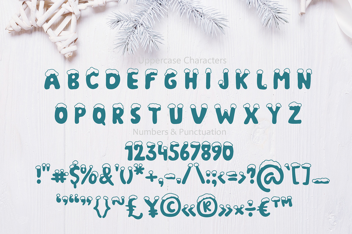 Christmas Snow Hand Drawn Font preview 3