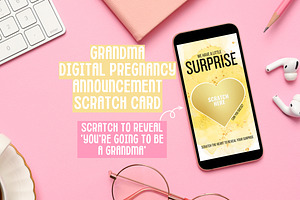 Grandma Reveal Digital Scratch Card, an App Template by SunshineStudioBoutique