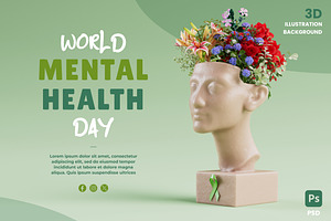 World Mental Health Day Banner, a Marketing Template by TandemStock