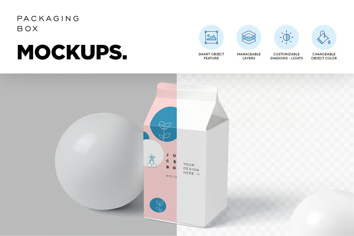 Small Juice Packaging Box Mockup, a Packaging Mockup by megostudi0 (Photo 6 of 6)