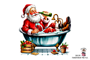 10 PNGs Funny Santa Clipart Bundle, a Graphic by Clipart Bloom (Thumbnail 2 of 17)