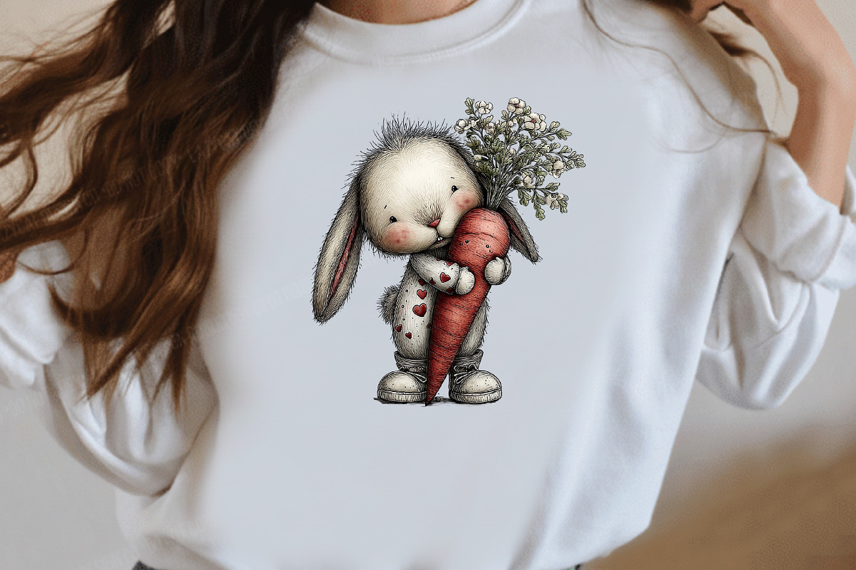 Easter Bunny and carrot clipart, an Illustration by Designworld (Photo 8 of 10)