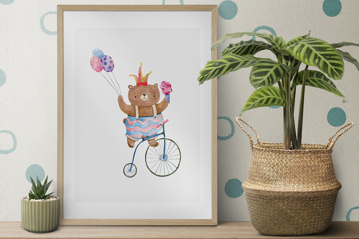 Watercolor Circus Animals Clipart, an Animal Illustration by the_myro (Photo 12 of 16)