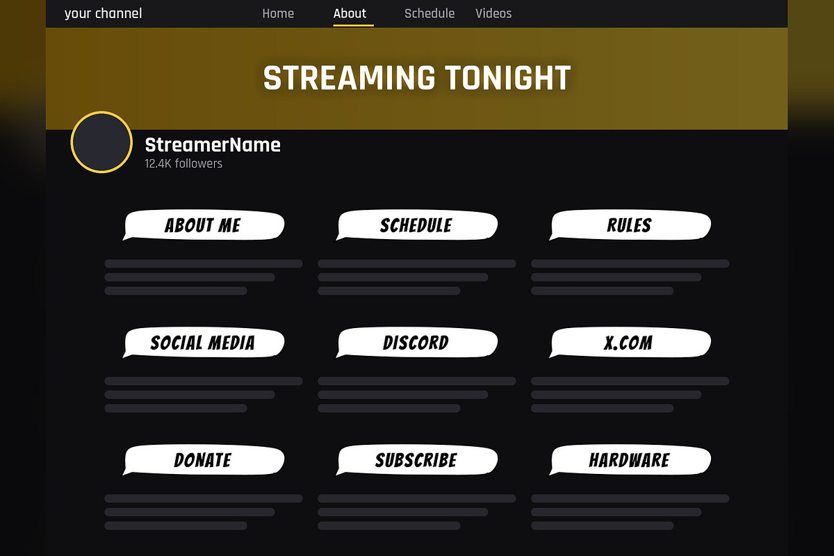 Text Bubbles Twitch & Kick Panels, an Object Graphic by Gear Store (Photo 3 of 5)