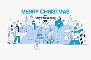 Flat Line Christmas Illustration Set, a Seasonal Illustration by Creative Graphics (Thumbnail 4 of 12)