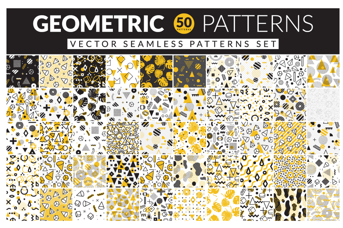 50 GEOMETRIC PATTERNS, a Pattern Graphic by Creators Club (Photo 2 of 5)