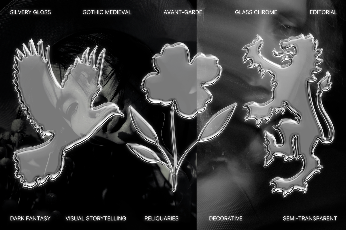 Glass Chrome Collection, an Object Graphic by The Flossy Finch (Photo 13 of 18)