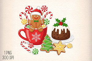 Sweet Christmas Cake PNG Sublimation, an Illustration by Daily.Designs