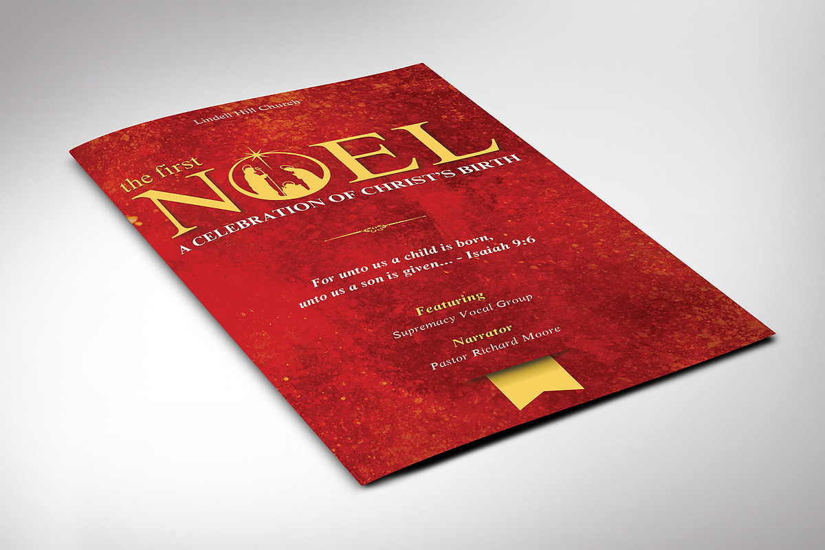 Noel Christmas Program Canva Templat, a Brochure Template by Godserv Designs (Photo 6 of 11)