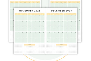 Minimalist Monthly Planner 2023