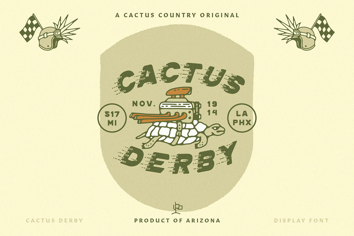 Cactus Derby Display Font, a Sans Serif Font by Cactus Country (Photo 3 of 8)