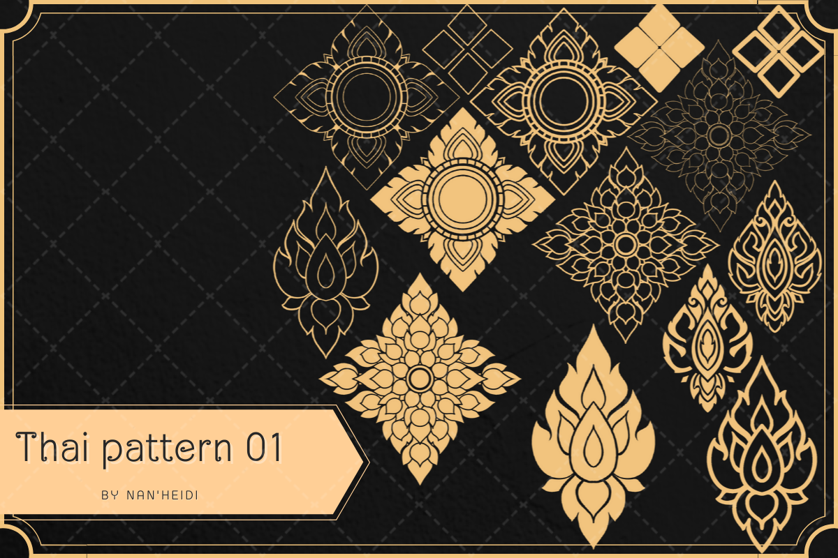Thai Pattern and texture NHD 01, a Brush Add-On by Nan'Heidi (Photo 2 of 5)