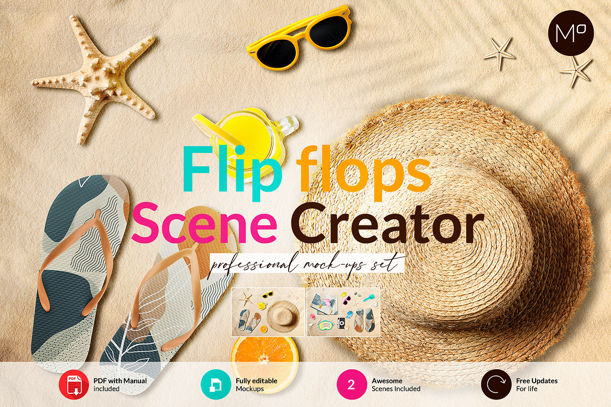 Flip Flops Mock-ups Creator, a Household Mockup by Mocca Mockups Store (Photo 2 of 5)