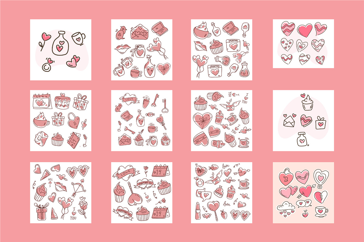 Valentines day doodle hand draw, a Seasonal Illustration by foxndeer (Photo 4 of 4)