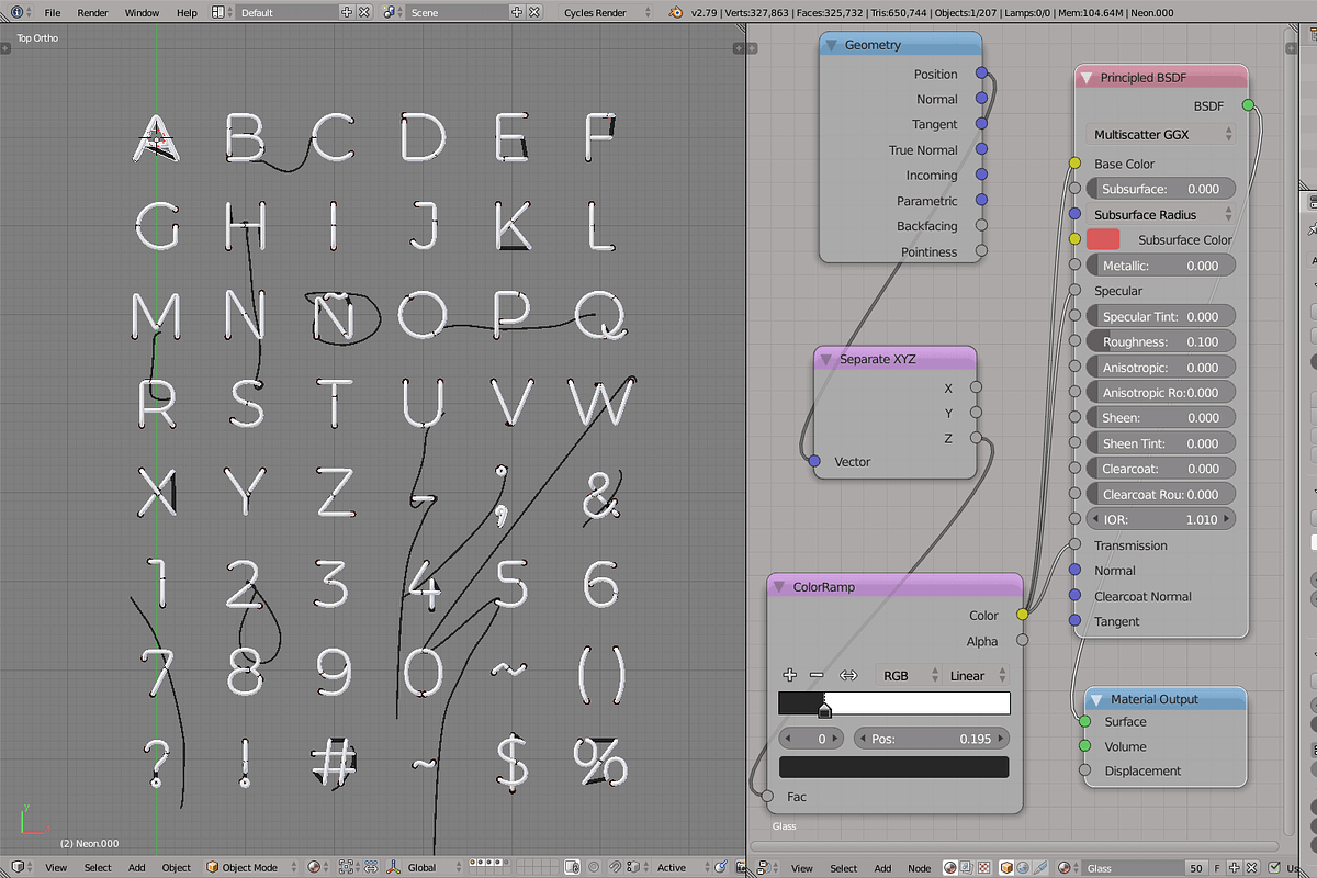 Neon Typography, an Object 3D Model by Studio Ochi (Photo 8 of 8)