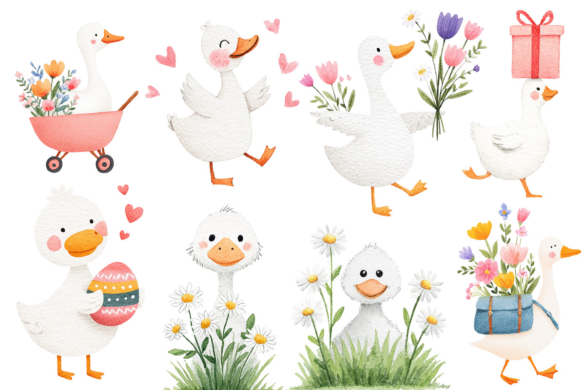 Spring Silly Goose Clipart, an Illustration by Designworld (Photo 5 of 10)