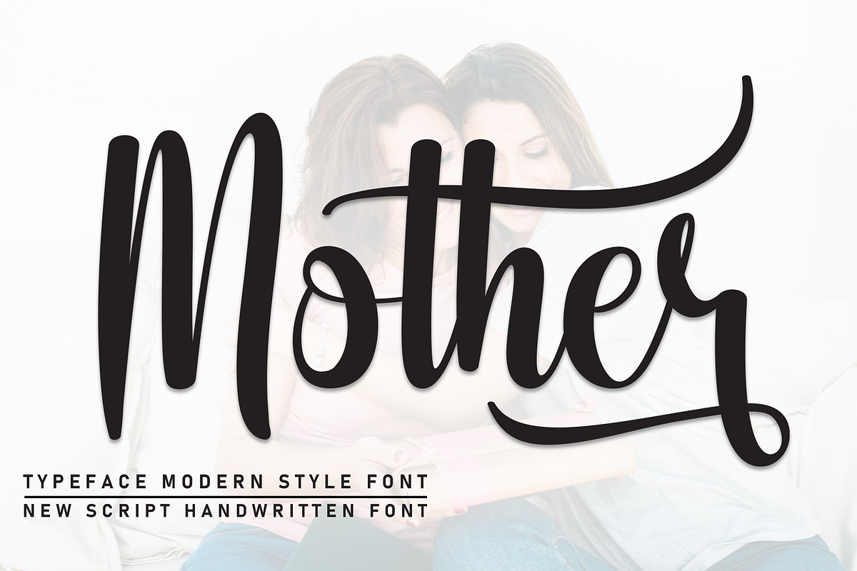 Mother | Script Font, a Handwritten Font by Scratchones (Photo 1 of 9)