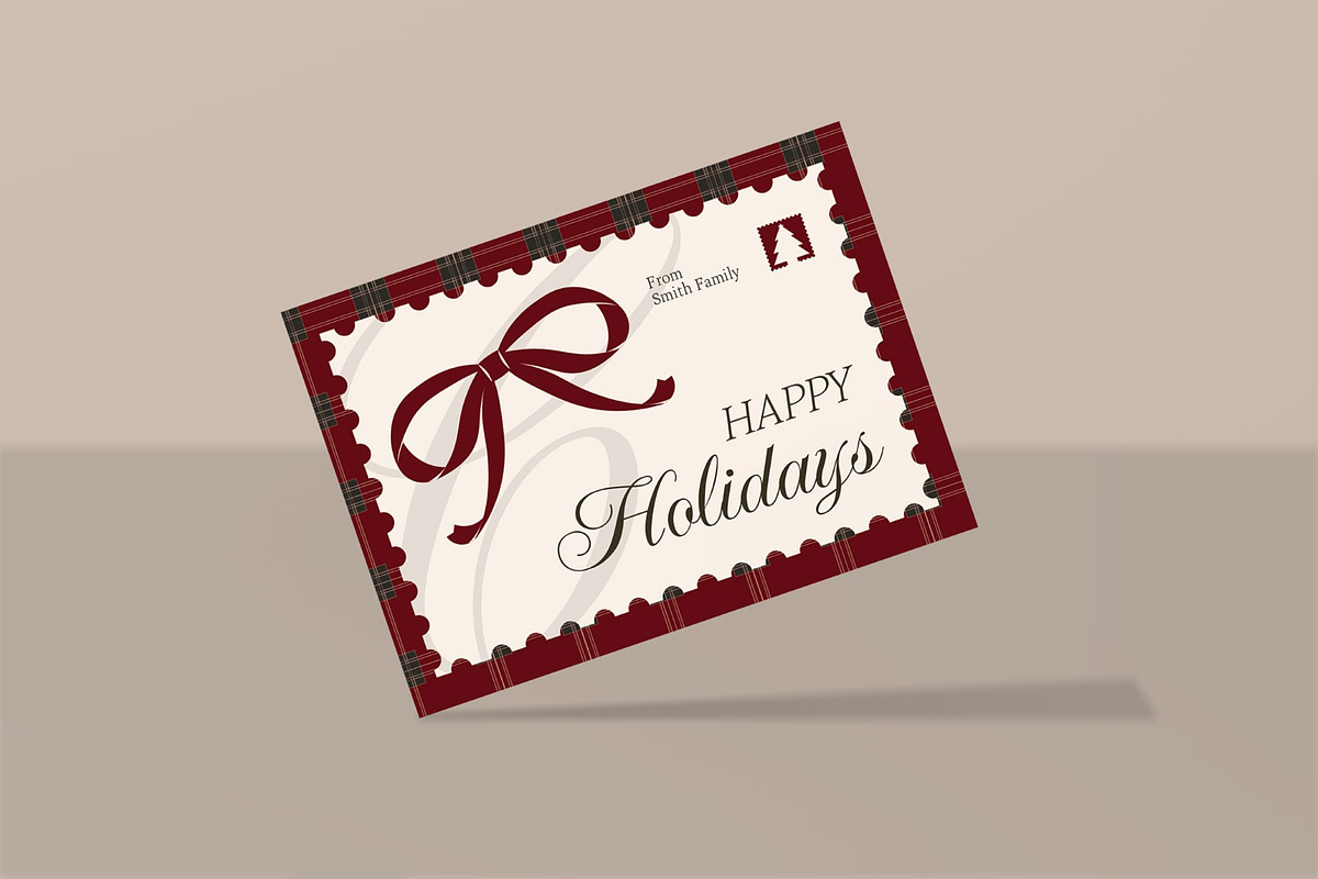 Happy Holidays Greeting Card, a Card Template by graphicook (Photo 3 of 3)