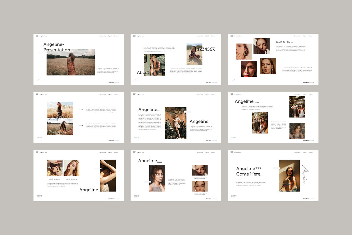 Angeline Google Slide Template, a Presentation Template by Barland Design (Photo 4 of 9)