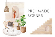 Bohemian House Watercolor Set, an Animal Illustration by Natalia Fedorova (Thumbnail 15 of 21)