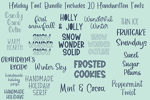 Holiday Handwritten Font Bundle