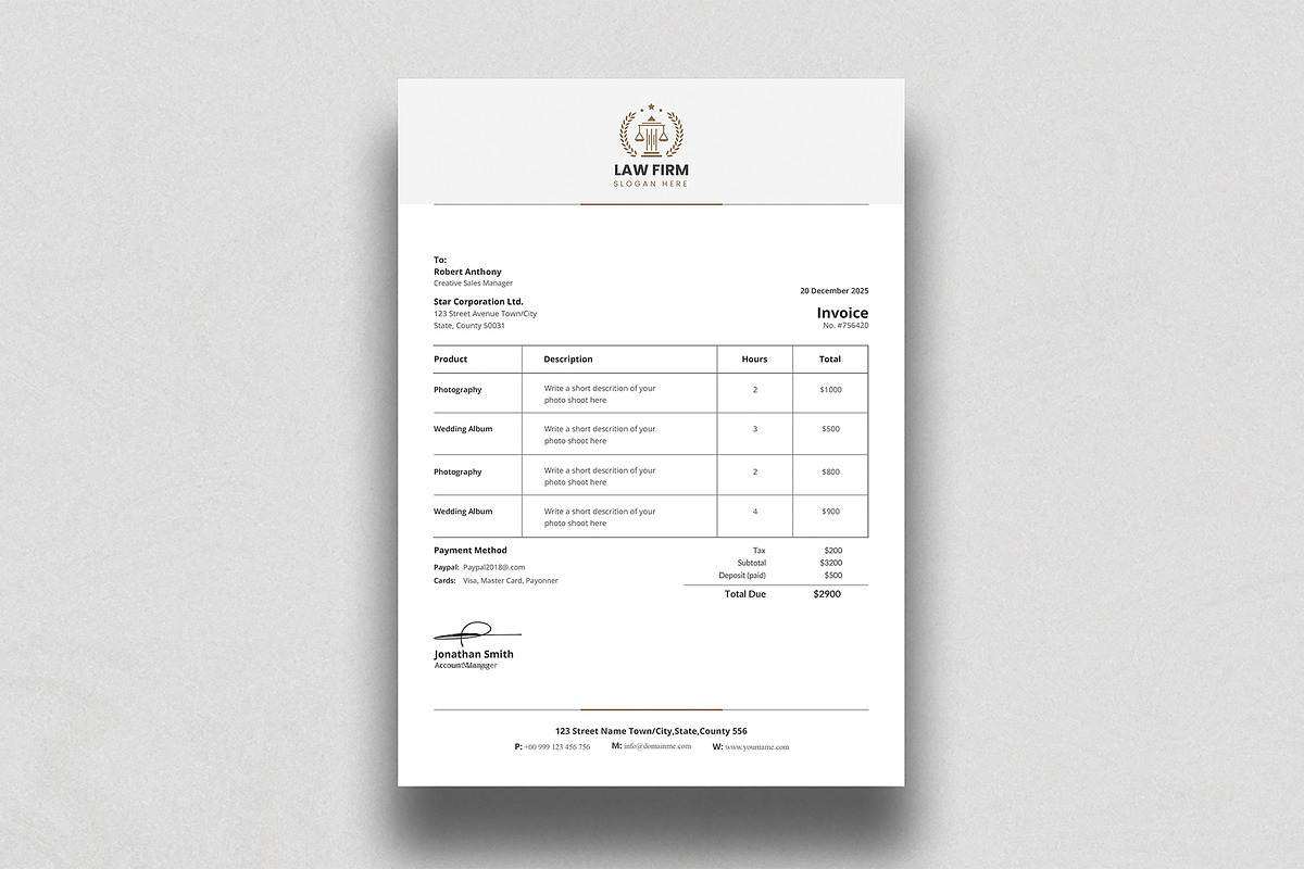 Canva Letterhead and Invoice Bundle, a Stationery Template by DesignDevisers (Photo 2 of 17)