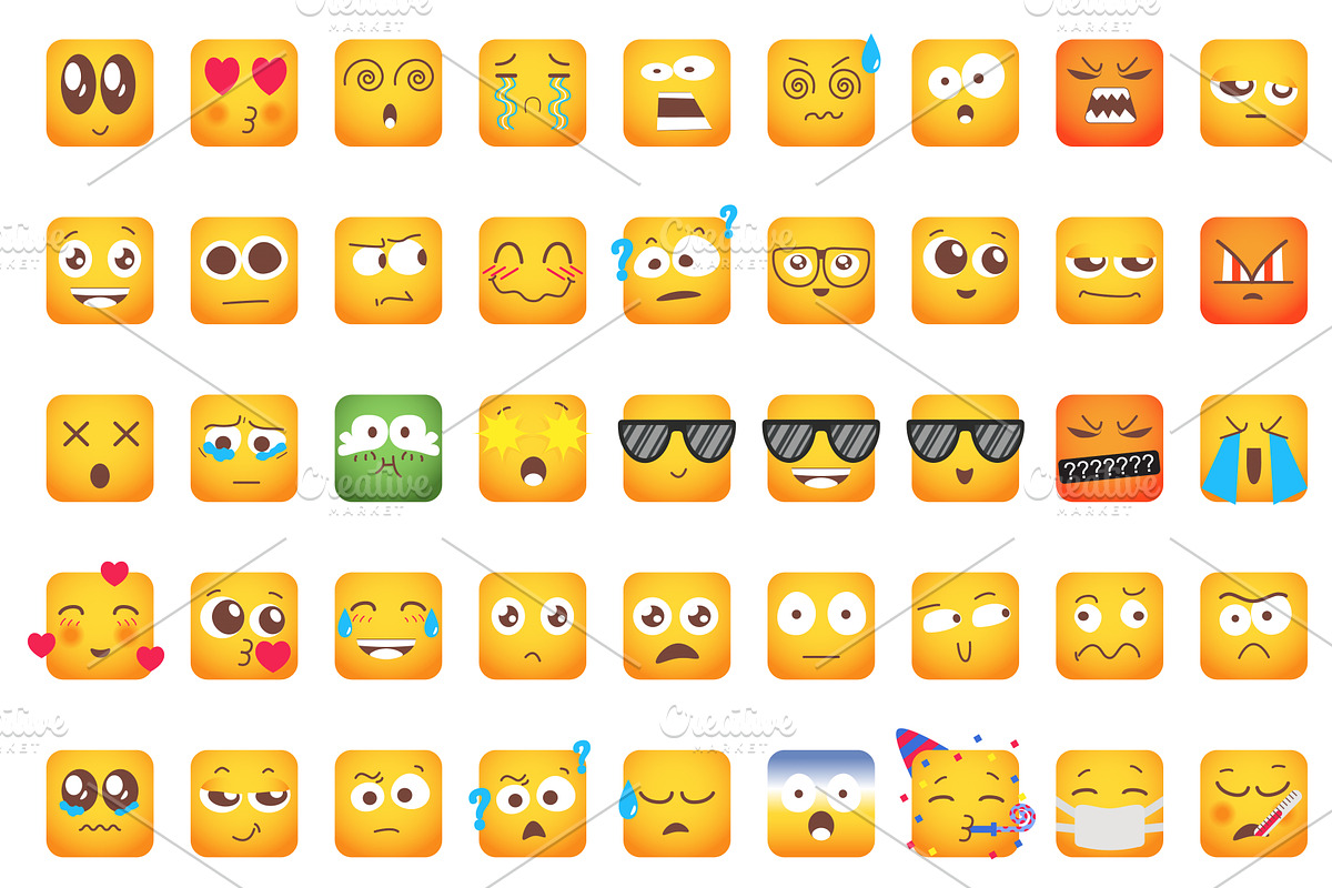 Emoji Vector Set, a Templates & Theme by alexdndz