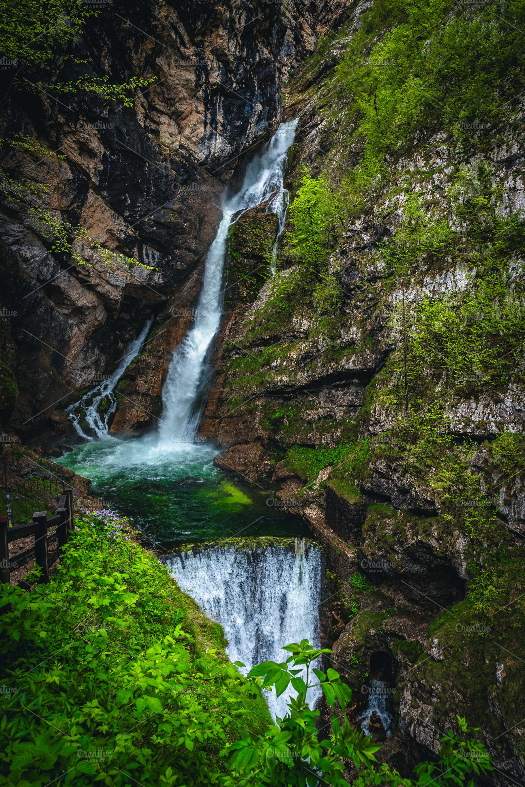 Amazing high Savica waterfall, a Nature Photo by Alpine Dreams