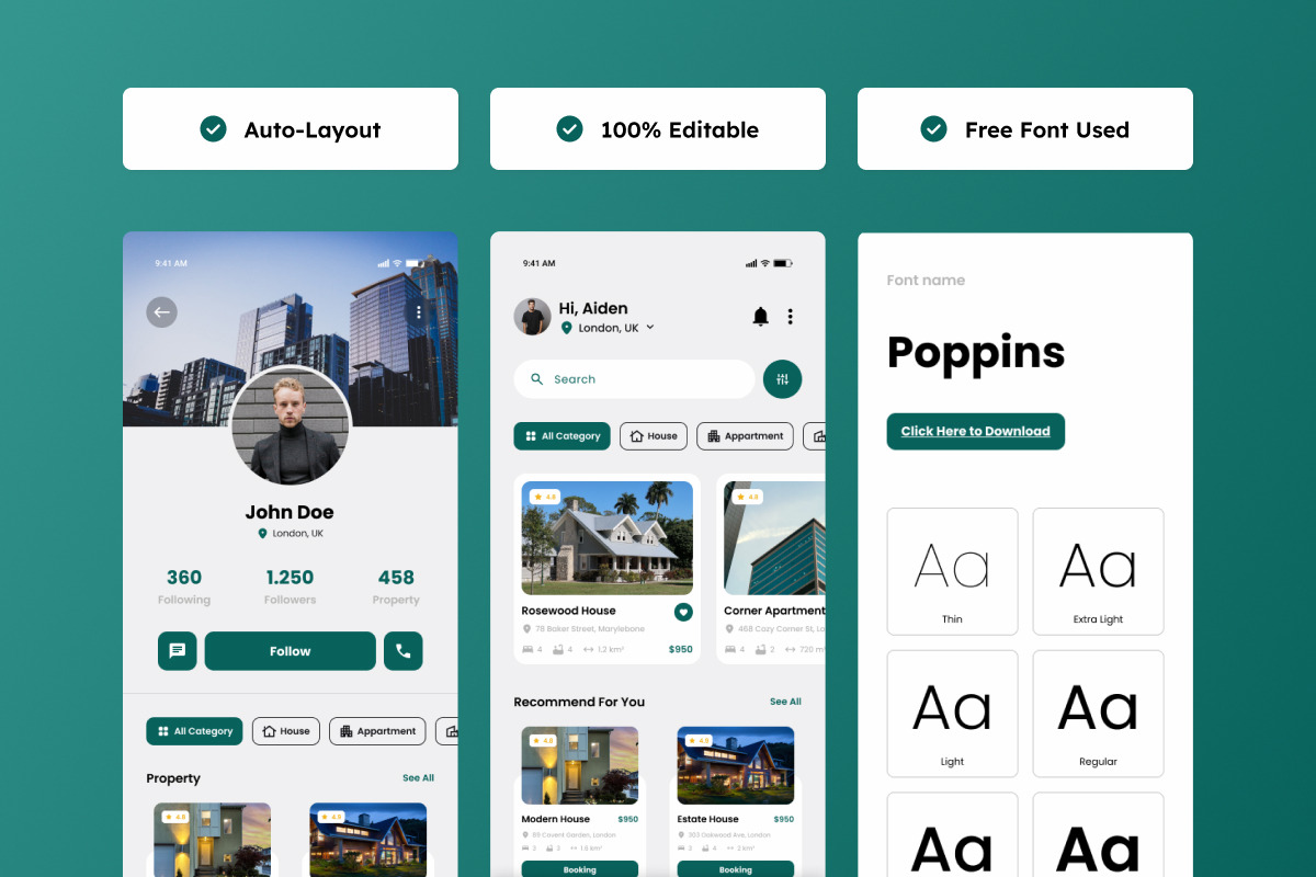 Realify - Real Estate Mobile App, an App Template by twinstd (Photo 3 of 5)
