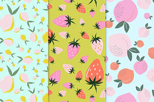 Fruity Fun - Fruit Seamless Patterns