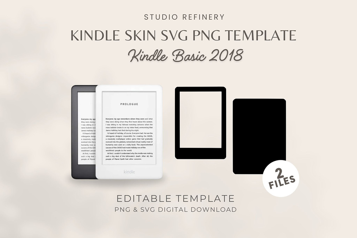 Kindle Basic 2018 Skin Template, an Object Graphic by STUDIO REFINERY (Photo 1 of 5)