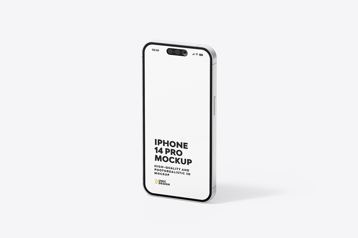 iPhone 14 Pro Mockup, an iPhone Mockup by UnicDesign