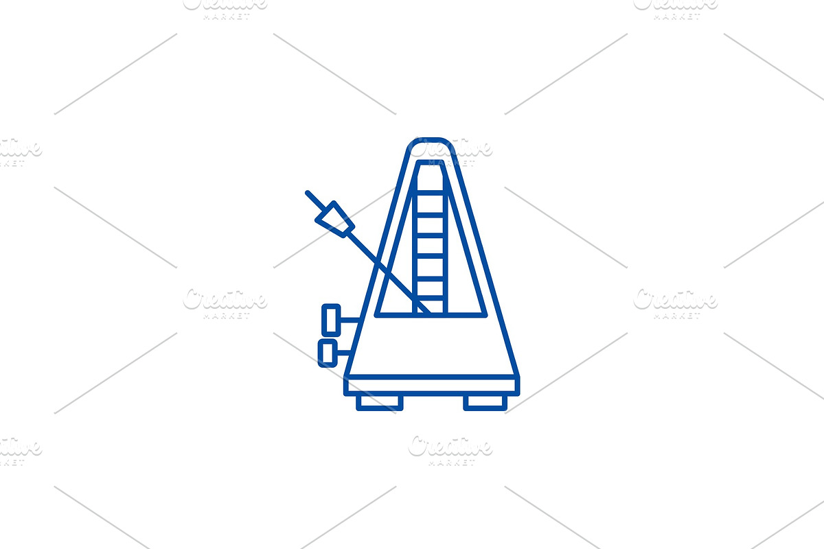 Metronome line icon concept, an Object Graphic by urban icon