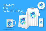 Cute cartoon dolphin, Tshirt, PNG., an Animal Illustration by KENO Mascots (Thumbnail 6 of 6)