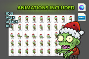 Christmas Zombies Character Sprites, an Illustration by CreativeGameArt (Thumbnail 2 of 4)