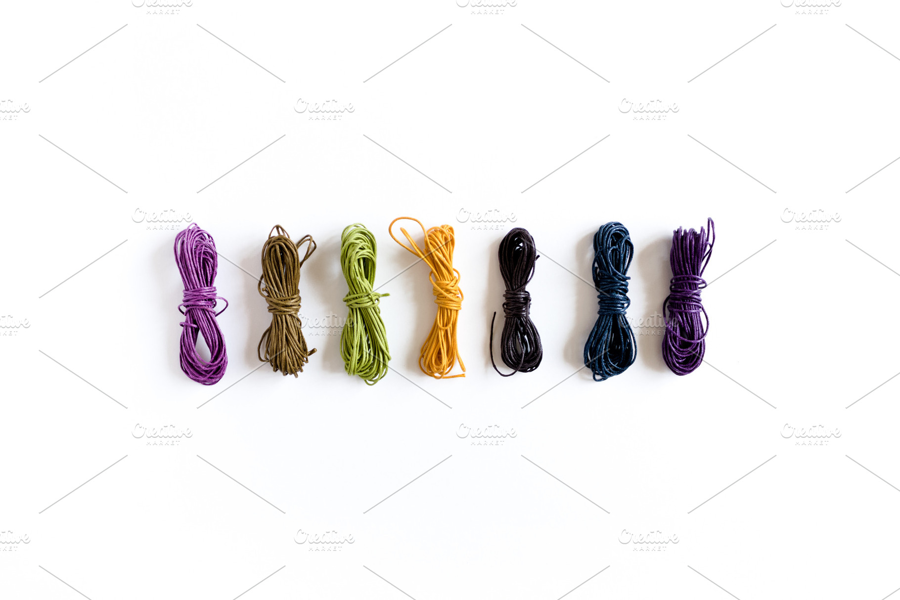 Colored waxed cords stock photo containing abstract and arrangement, an Arts & Entertainment Photo by rorygez fresh