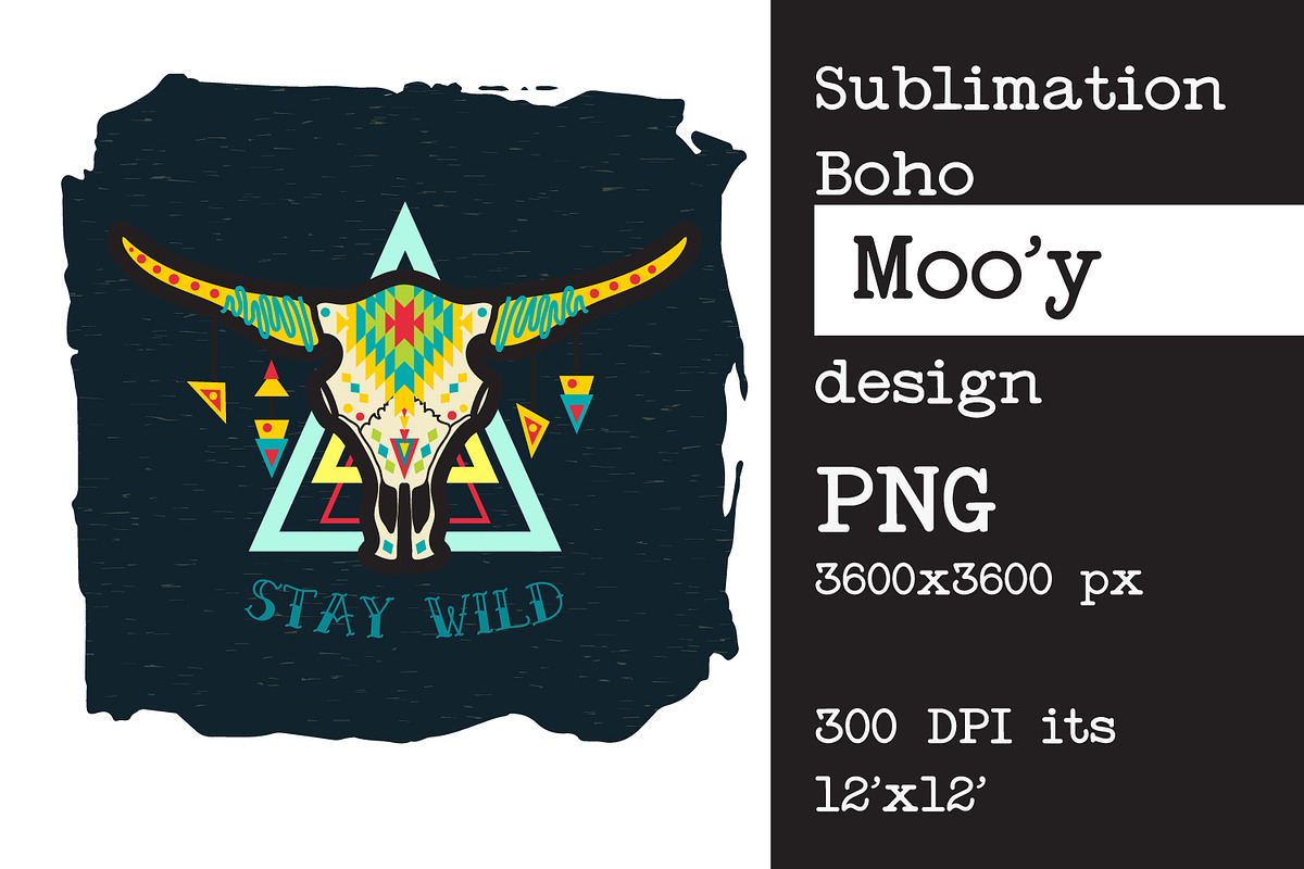 Sublimation design Bull | cow skull, an Object Graphic by KundolaArt (Photo 13 of 15)
