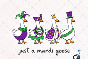 Mardi Gras Goose Sublimation PNG, an Illustration by Creative Art