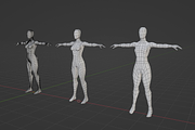 Realistic Female Base Mesh in T-Pose, a Characters & Person 3D Model by Casa Mandarina (Thumbnail 6 of 9)