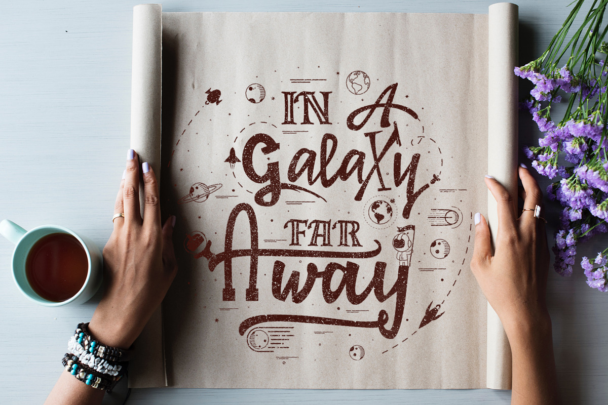 Space - Lettering, a Decorative Illustration by zao4nik (Photo 2 of 6)