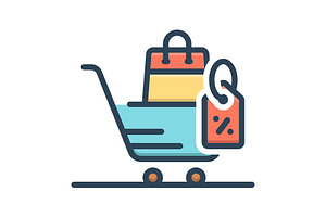 Sales selling color icon, a Duotone Icon by Creative priyanka