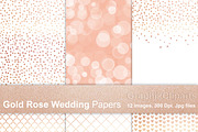 Rose gold Wedding Papers, a Texture Graphic by Chus Moreno Studio (Thumbnail 3 of 4)