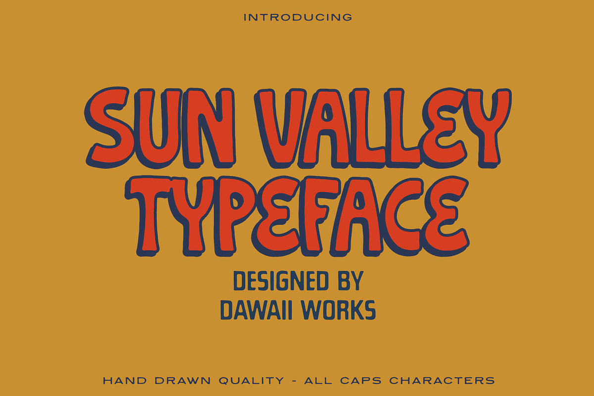 Sun Valley Typeface + 10 Extras, a Handwritten Font by Dawaii Goods (Photo 1 of 9)