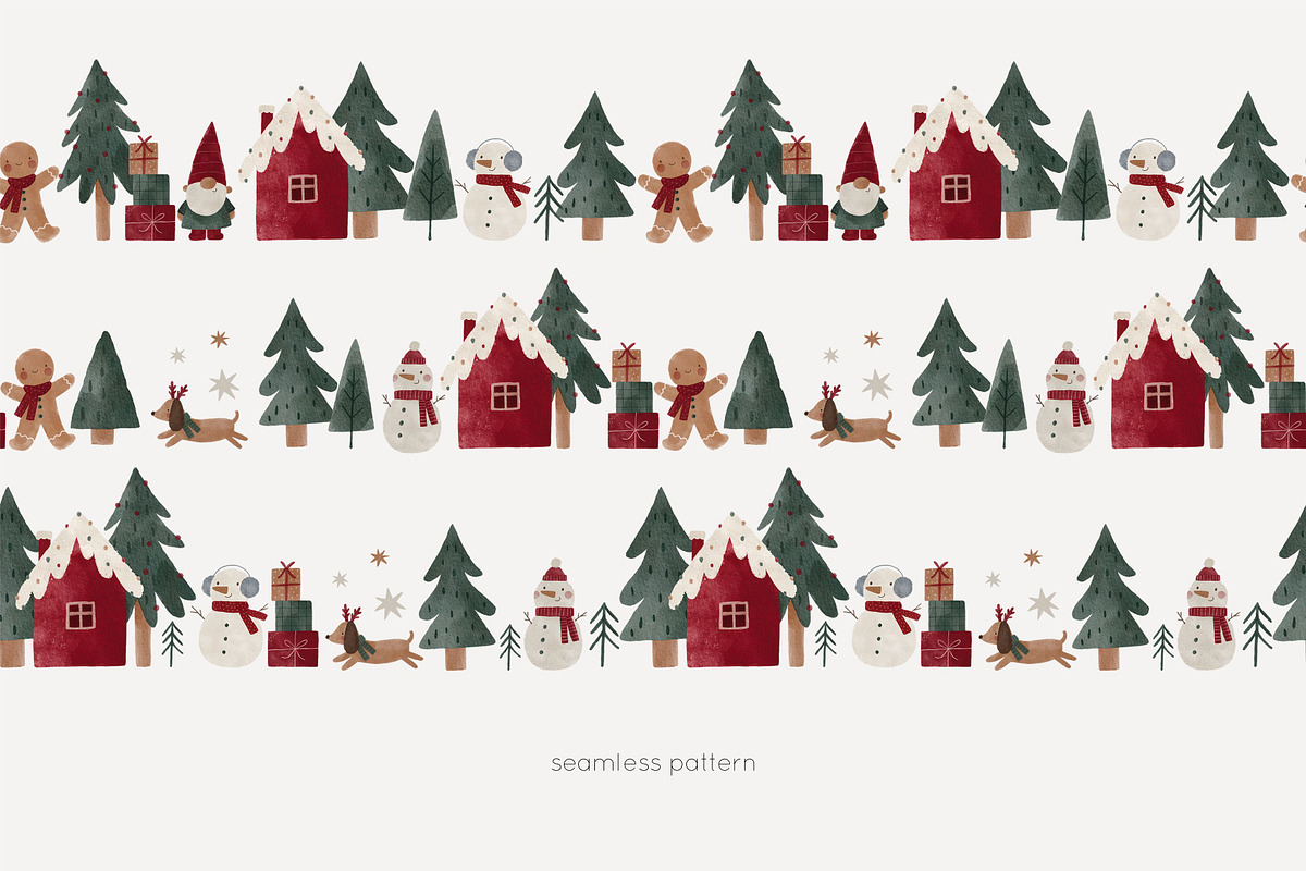 Cozy Watercolor Christmas Holidays, a Decorative Illustration by Cute And Wild (Photo 2 of 6)