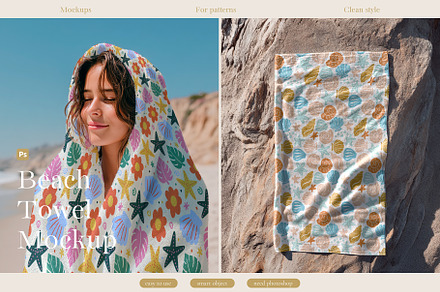 Beach Towel Mockup, a Household Mockup by Trissa